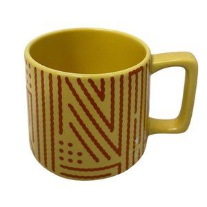 Starbucks Reserve Yellow Geometric Pattern Mug 8‎ Oz Ceramic Coffee Tea Cup